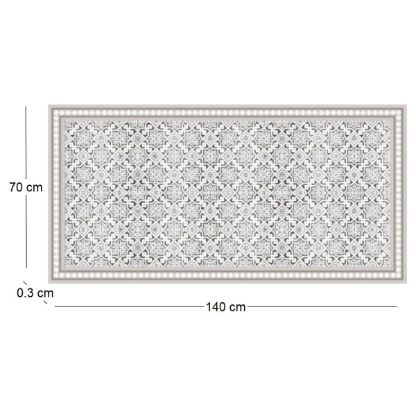 Tapis intérieur extérieur en vinyle carreaux marocains - 43,91