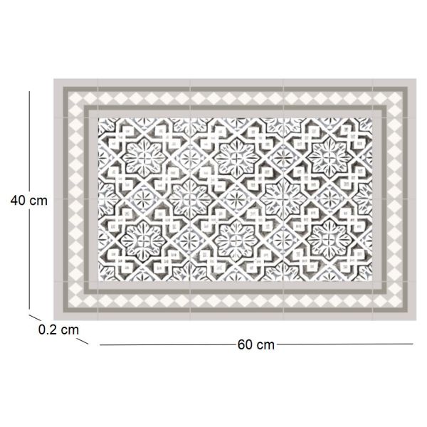 Tapis intérieur extérieur en vinyle carreaux marocains - 16,52
