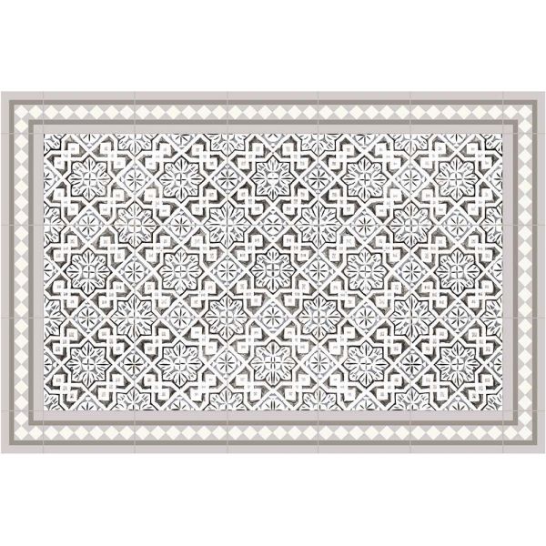 Tapis intérieur extérieur en vinyle carreaux marocains