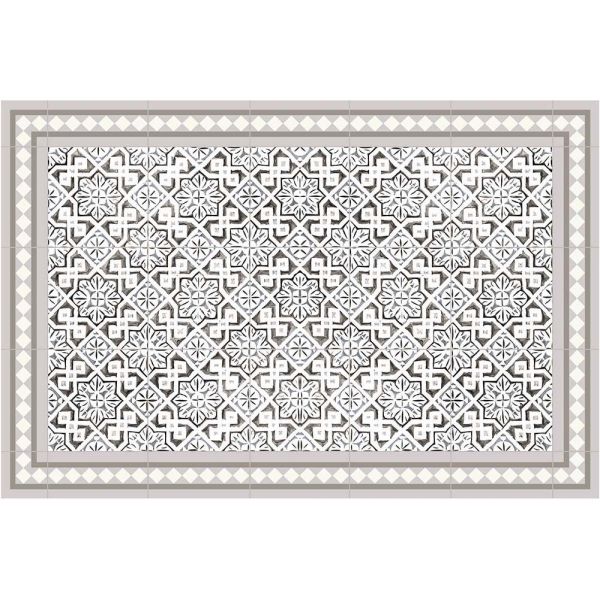 Tapis intérieur extérieur en vinyle carreaux marocains