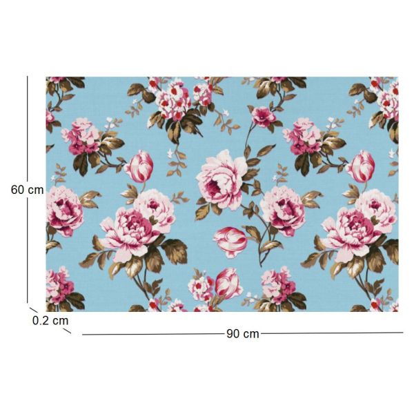 Tapis intérieur extérieur en vinyle fleuri - CON-0285