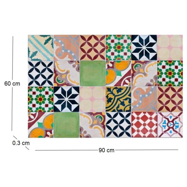 Tapis intérieur extérieur en vinyle mosaique - 22,04