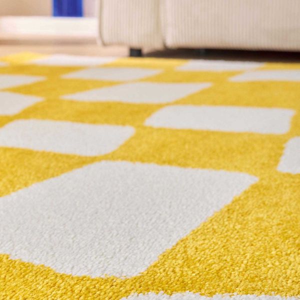 Tapis intérieur à poils longs Swing 383 jaune - 179