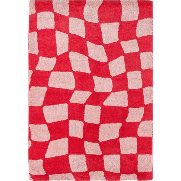 Tapis intérieur à poils longs Swing 383 rouge