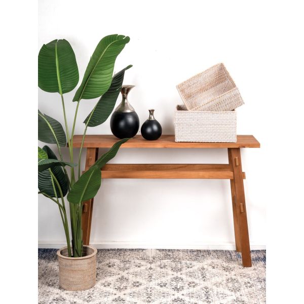 Tapis jacquard bleu - AUBRY GASPARD