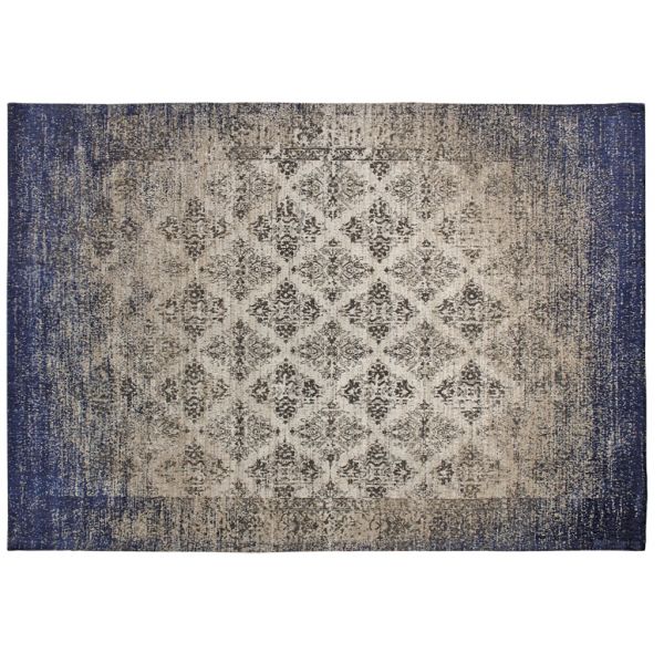 Tapis jacquard bleu