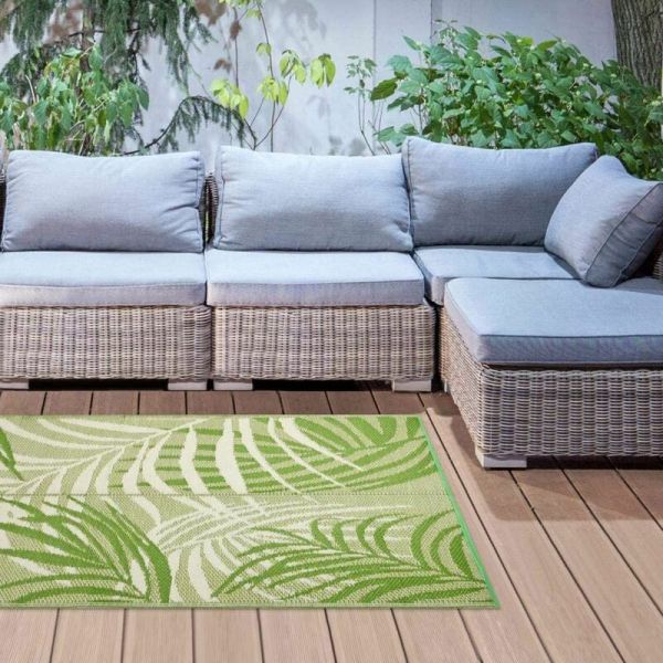 Tapis de jardin en polypropylène feuilles jungle - ESSCHERT DESIGN