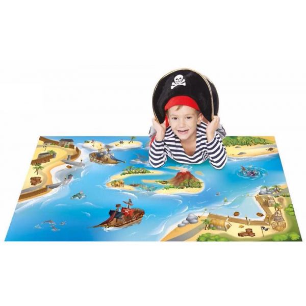 Tapis de jeu intérieur Pirate 150x100cm - HOU-0122