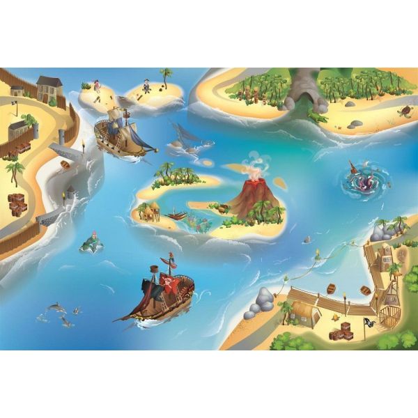 Tapis de jeu intérieur Pirate 150x100cm