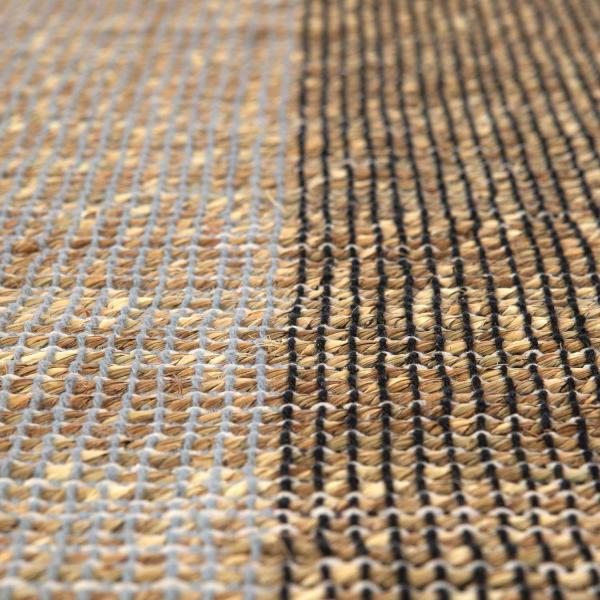 Tapis en jonc de mer Karan Carbone - 5