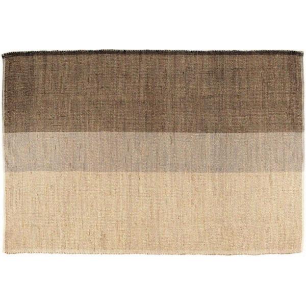 Tapis en jonc de mer Karan Carbone