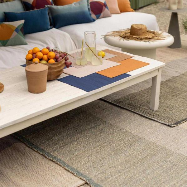 Tapis en jonc de mer Karan Carbone - 7