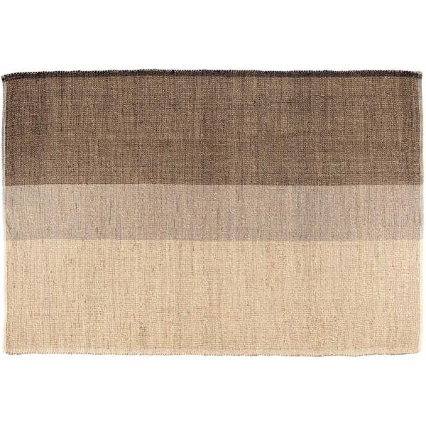 Tapis en jonc de mer et coton carbone Karan