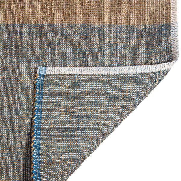 Tapis en jonc de mer et coton myosotis Karan - 5