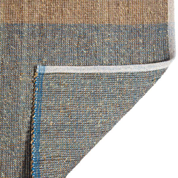 Tapis en jonc de mer et coton myosotis Karan - 5