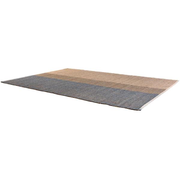 Tapis en jonc de mer et coton myosotis Karan - SDE-0896
