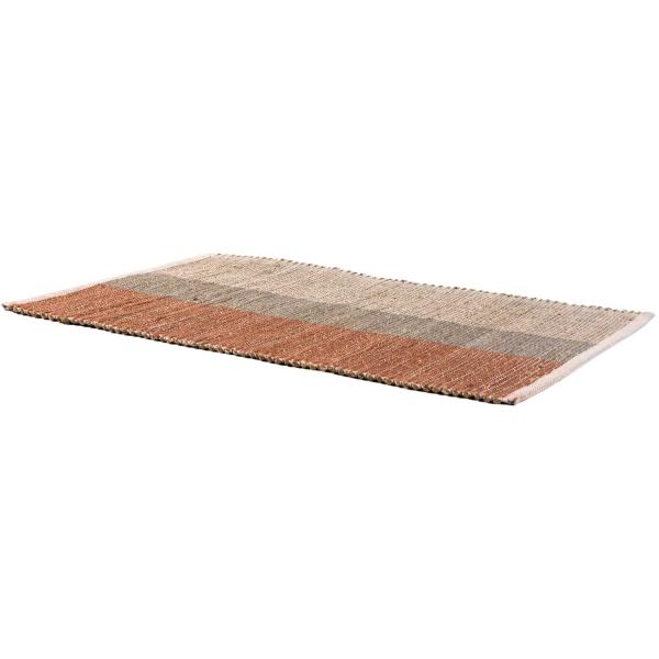 Tapis en jonc de mer et coton  terracotta Karan - SDE-0898