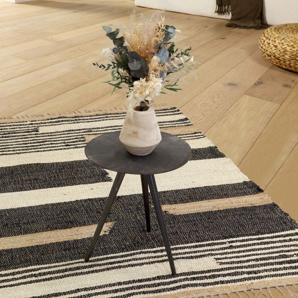 Tapis en jute naturel et coton naturel et teinté Ethnique - AUBRY GASPARD