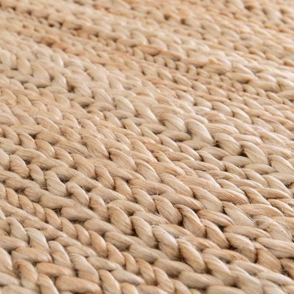 Tapis en jute et coton Pippa naturel - 5
