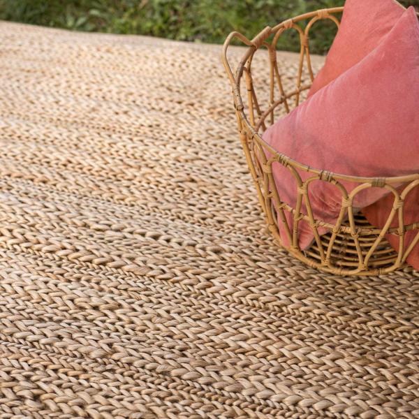Tapis en jute et coton Pippa naturel - 8