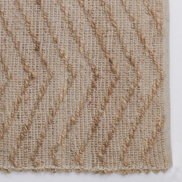 Tapis en jute et coton naturels Zig-zag - AUB-5290