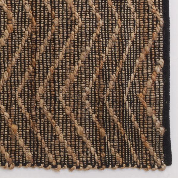 Tapis en jute et coton naturels Zig-zag - 115