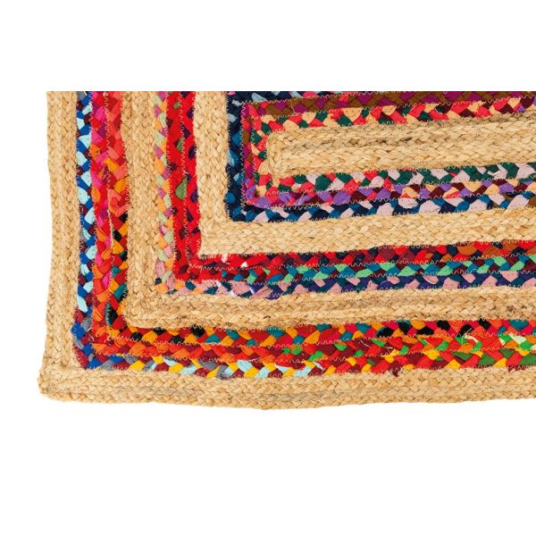 Tapis en jute et coton recyclé India - AUB-6895