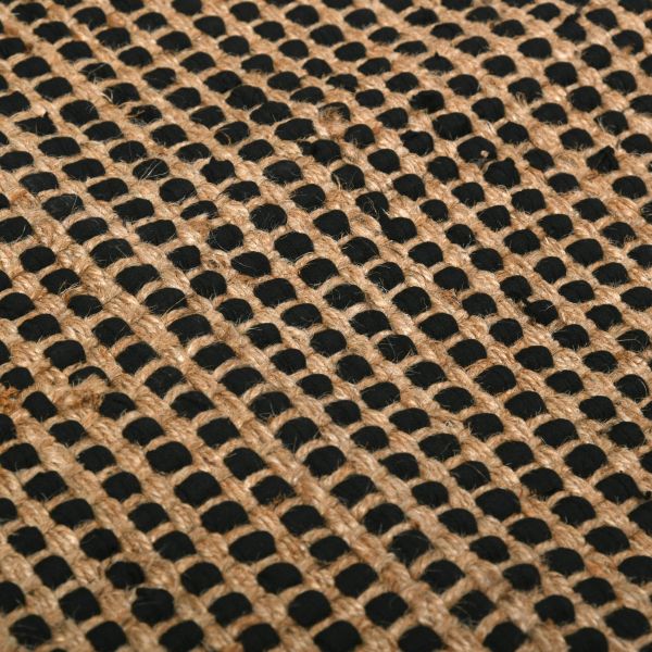 Tapis en jute naturel et noir - AUBRY GASPARD