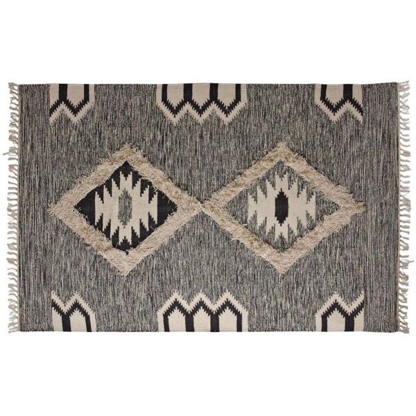 Tapis motif aztèque en coton