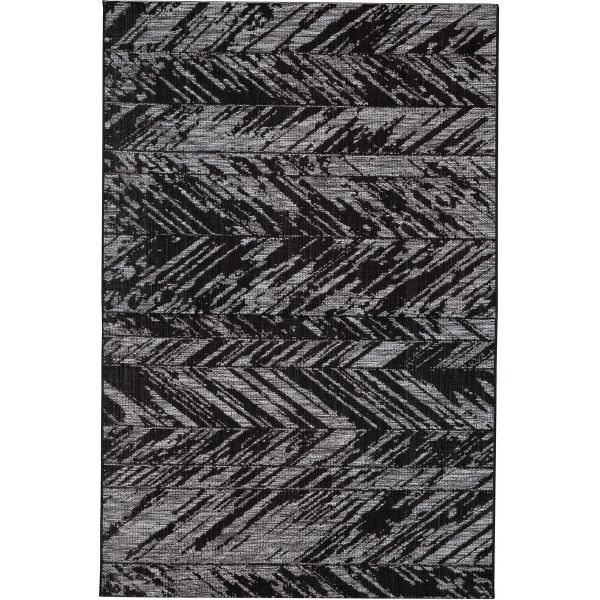 Tapis en polypropylène noir Evora