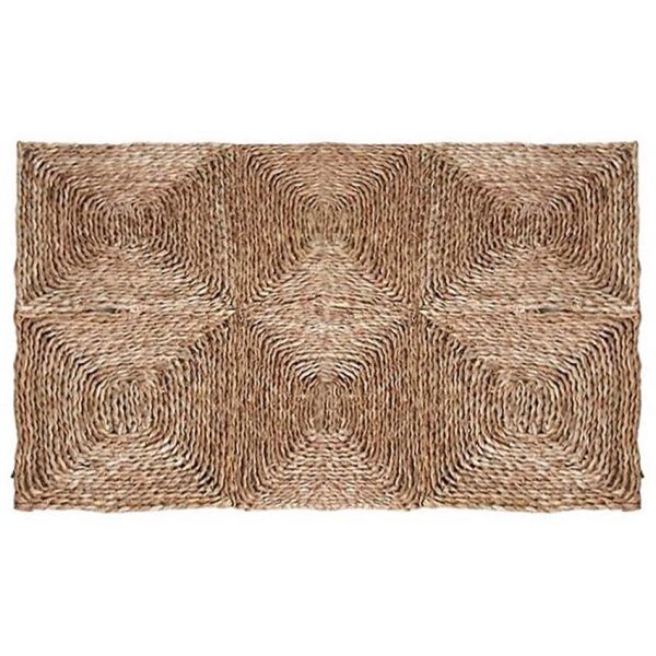 Tapis rectangulaire en jonc tressé