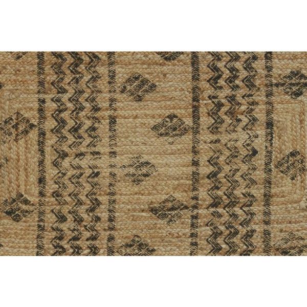 Tapis rectangulaire en jute naturelle et teintée - AUB-4458