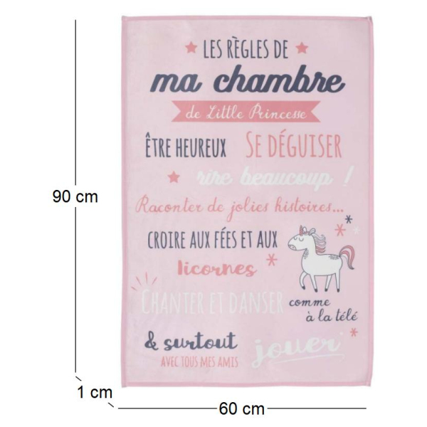 Tapis règles de la chambre enfant 60x90 cm - 5,71