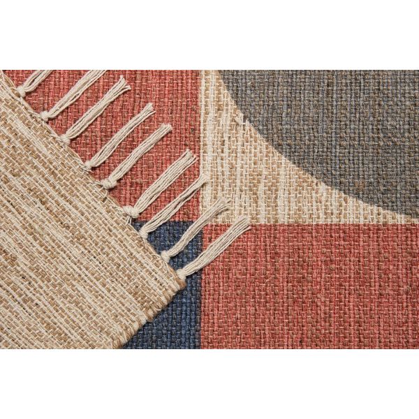 Tapis rétro en coton et jute 90 x 150 cm - TRN-0251