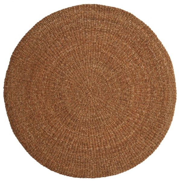 Tapis rond en jonc de mer naturel Siz