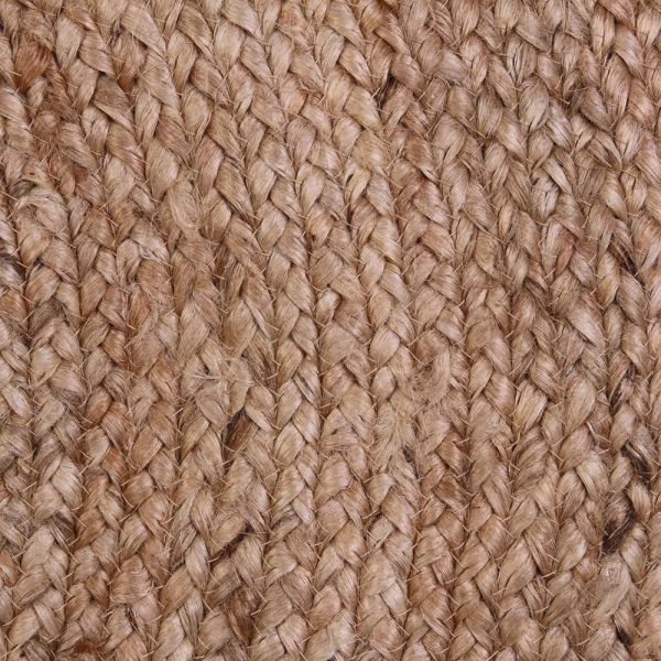 Tapis rond en jute bord coloré 120 cm - 6