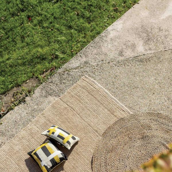 Tapis rond en jute et coton Elliot 160 cm - VIVARAISE