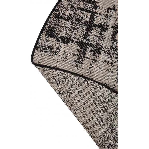 Tapis rond en polypropylène noir Catania - 119
