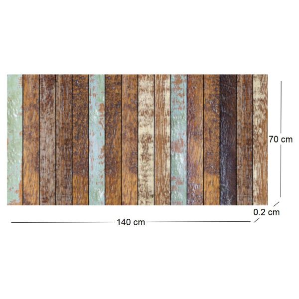 Tapis en vinyle effet bois - CON-0199