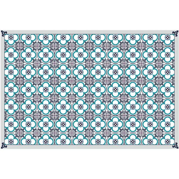 Tapis en vinyle effet carreaux de ciment
