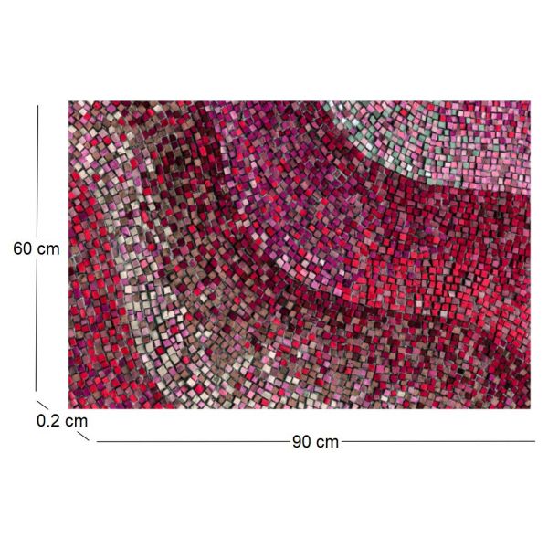 Tapis en vinyle effet mosaique rouge - CON-0200