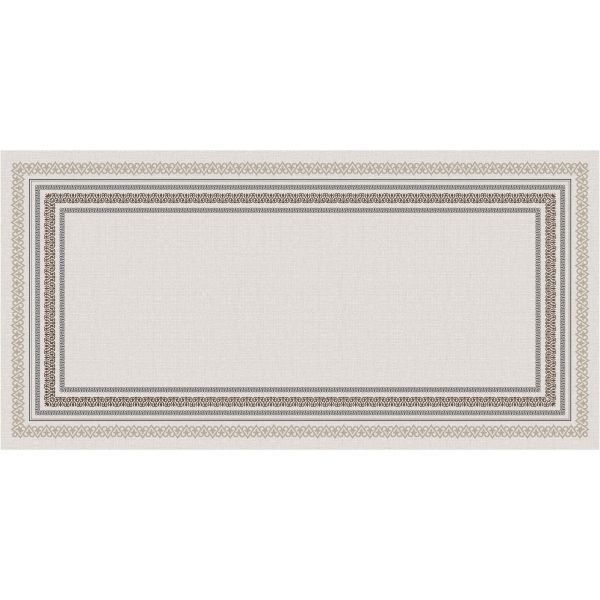 Tapis en vinyle effet tissage beige