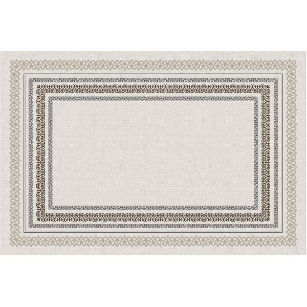 Tapis en vinyle effet tissage beige