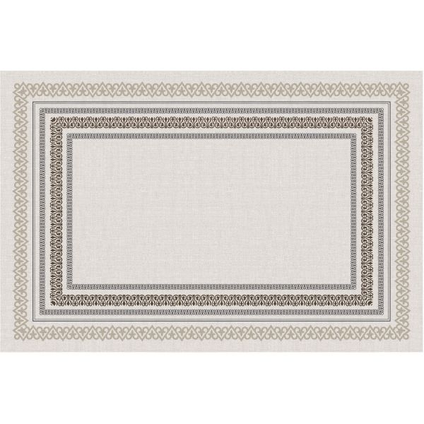 Tapis en vinyle effet tissage beige