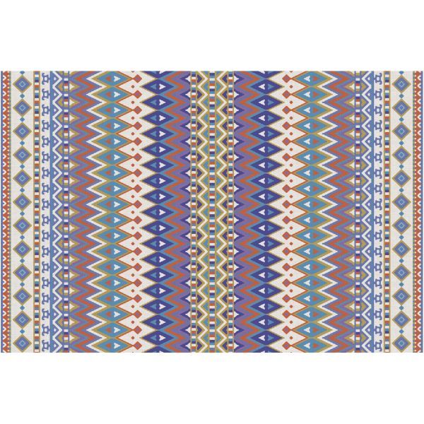 Tapis en vinyle effet tissage violet multicolore