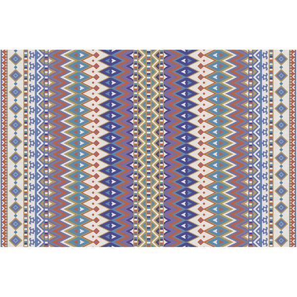 Tapis en vinyle effet tissage violet multicolore