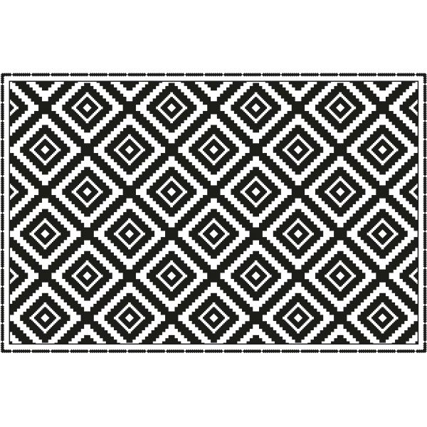 Tapis en vinyle graphique carré