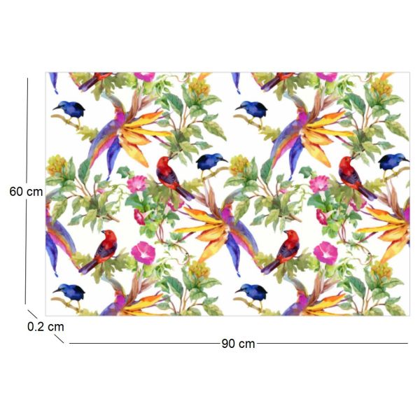 Tapis en vinyle motifs floraux - CON-0216