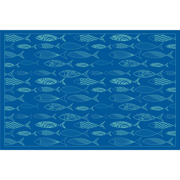 Tapis en vinyle motifs poissons