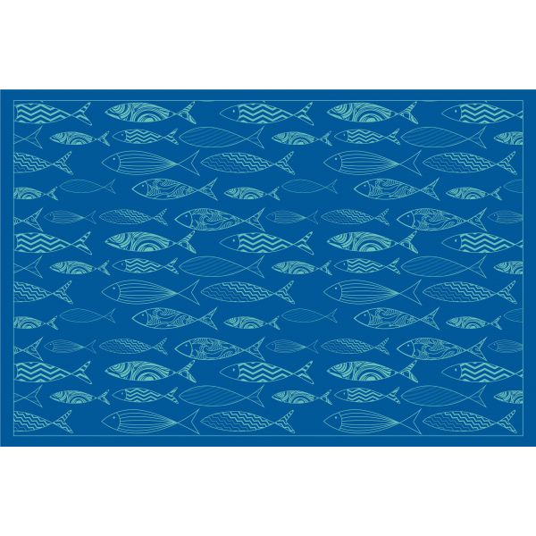 Tapis en vinyle motifs poissons